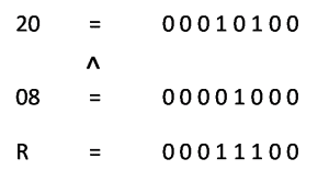 bitwise exor example